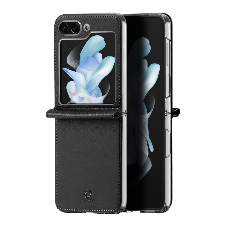 For Samsung Galaxy Z Flip5 5G DUX DUCIS Bril Series PU + TPU Phone Case(Black) - Galaxy Z Flip5 Cases by DUX DUCIS | Online Shopping South Africa | PMC Jewellery | Buy Now Pay Later Mobicred