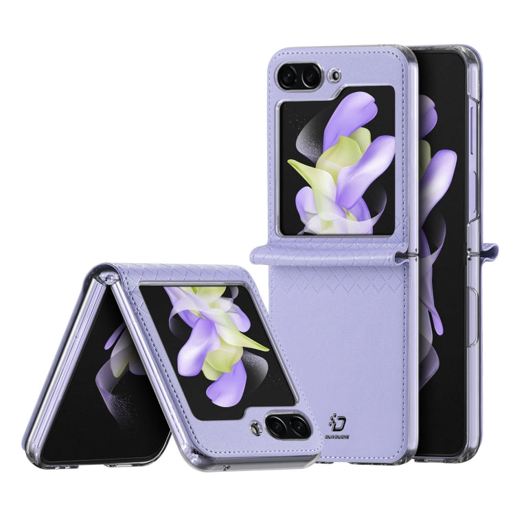 For Samsung Galaxy Z Flip5 5G DUX DUCIS Bril Series PU + TPU Phone Case(Purple) - Galaxy Z Flip5 Cases by DUX DUCIS | Online Shopping South Africa | PMC Jewellery | Buy Now Pay Later Mobicred