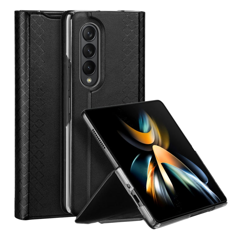 For Samsung Galaxy Z Fold4 DUX DUCIS Bril Series PU + TPU Phone Case(Black) - Galaxy Z Fold4 5G Cases by DUX DUCIS | Online Shopping South Africa | PMC Jewellery | Buy Now Pay Later Mobicred