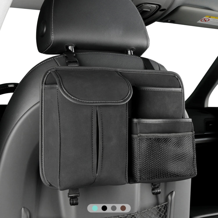 Car Seat Back Hanging Bag Sheepskin Leather Storage Bag With Hook(Grey) - Seat Accessories by PMC Jewellery | Online Shopping South Africa | PMC Jewellery | Buy Now Pay Later Mobicred