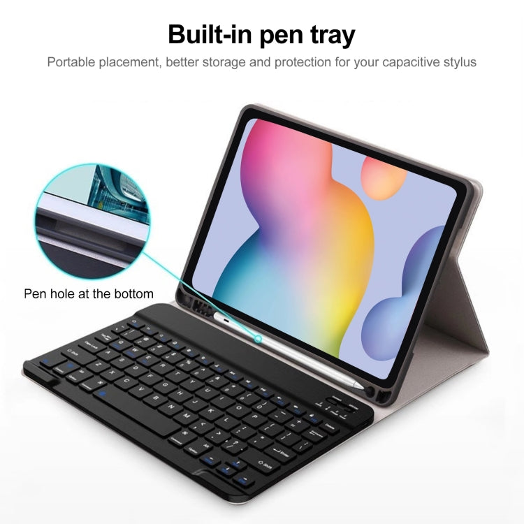 A7 Square Cap Bluetooth Keyboard Leather Case with Pen Slot For Samsung Galaxy Tab A7 10.4 2020(Rose Gold) - Samsung Keyboard by PMC Jewellery | Online Shopping South Africa | PMC Jewellery