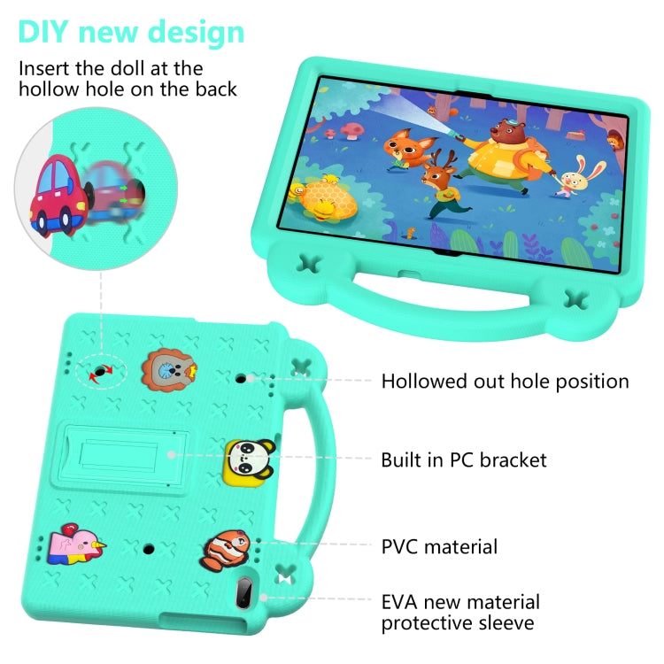 For Lenovo Tab M10 X605 / X505 / Tab P10 X705 Handle Kickstand Children EVA Shockproof Tablet Case(Mint Green) - Lenovo by PMC TechLife | Online Shopping South Africa | PMC TechLife | Buy Now Pay Later Mobicred
