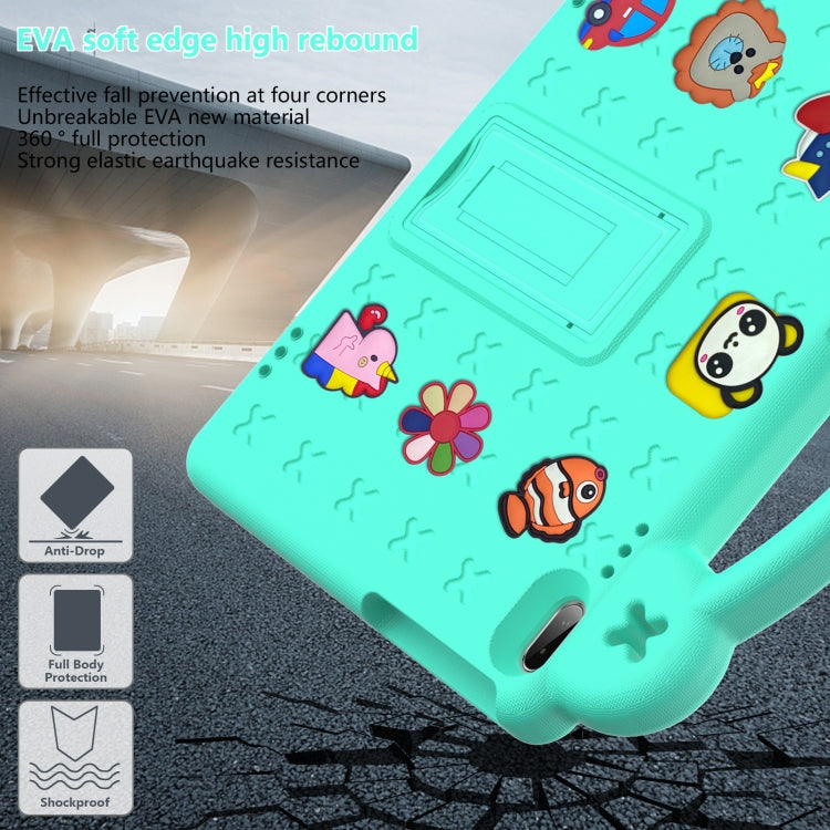 For Lenovo Tab M10 X605 / X505 / Tab P10 X705 Handle Kickstand Children EVA Shockproof Tablet Case(Mint Green) - Lenovo by PMC TechLife | Online Shopping South Africa | PMC TechLife | Buy Now Pay Later Mobicred