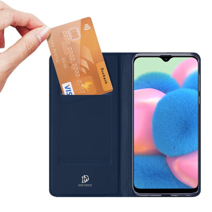 For Samsung Galaxy A50/A50s/A30s DUX DUCIS Skin Pro Series Leather Phone Case(Blue) - Galaxy Phone Cases by DUX DUCIS | Online Shopping South Africa | PMC Jewellery | Buy Now Pay Later Mobicred