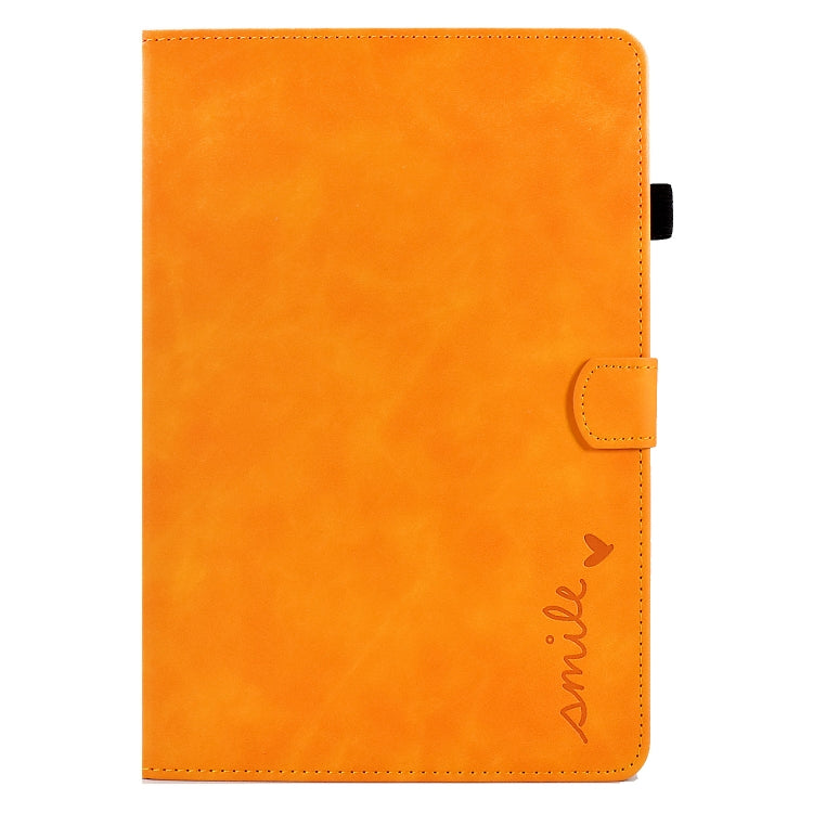 For Amazon Kindle Fire HD 8 2022 / 2020 Embossed Smile Flip Tablet Leather Case(Khaki) - free shipping - PMC TechLife - Order now!