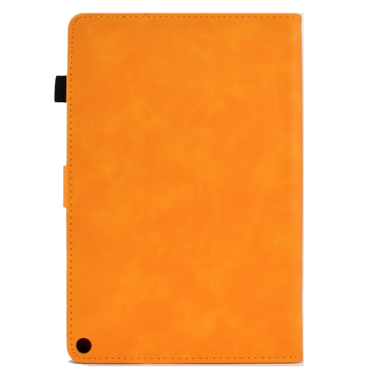 For Amazon Kindle Fire HD 8 2022 / 2020 Embossed Smile Flip Tablet Leather Case(Khaki) - free shipping - PMC TechLife - Order now!