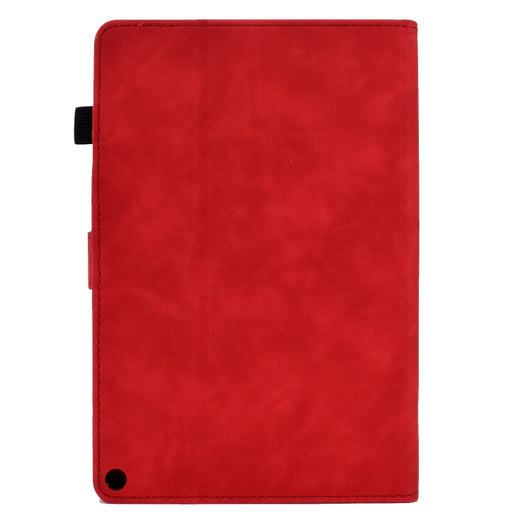 For Amazon Kindle Fire HD 10 2021 Embossed Smile Flip Tablet Leather Case(Red) - Amazon by PMC TechLife | Online Shopping South Africa | PMC TechLife | Buy Now Pay Later Mobicred