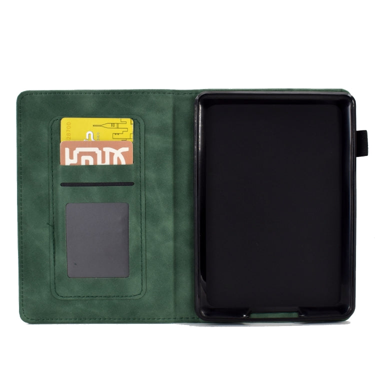 For Amazon Kindle Paperwhite 5 Embossed Smile Flip Tablet Leather Case(Green) - Amazon by PMC TechLife | Online Shopping South Africa | PMC TechLife | Buy Now Pay Later Mobicred