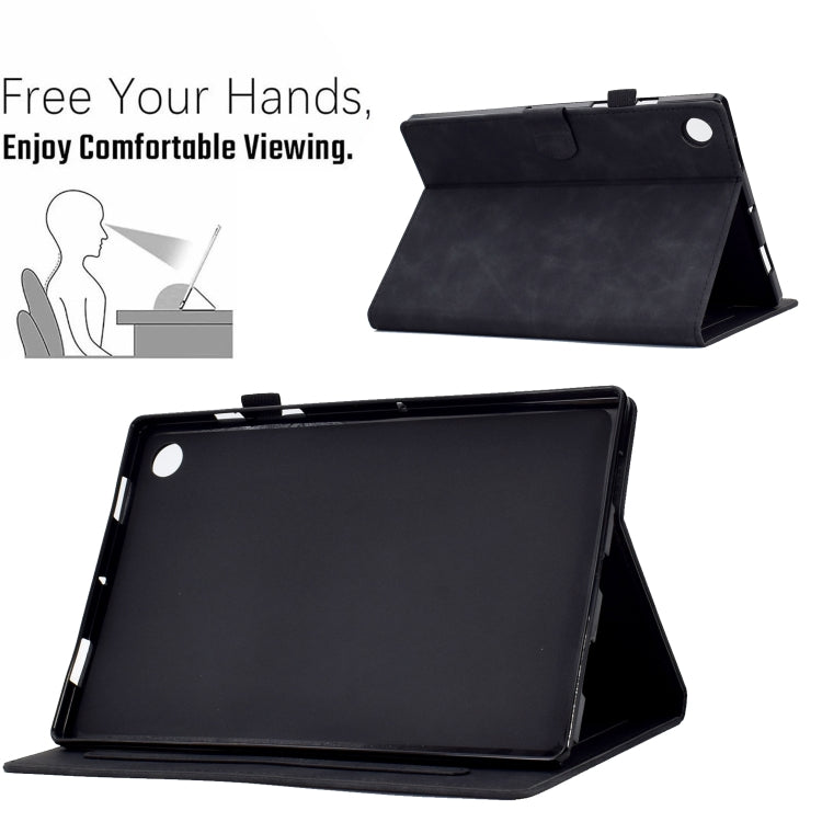 For Lenovo Tab M10 3rd Gen Embossed Smile Flip Tablet Leather Case(Black) - Lenovo by PMC TechLife | Online Shopping South Africa | PMC TechLife | Buy Now Pay Later Mobicred
