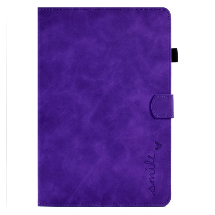For Huawei MatePad T 10 / T 10s / Honor Pad 6 / X6 Embossed Smile Flip Tablet Leather Case(Purple) - Honor by PMC TechLife | Online Shopping South Africa | PMC TechLife | Buy Now Pay Later Mobicred