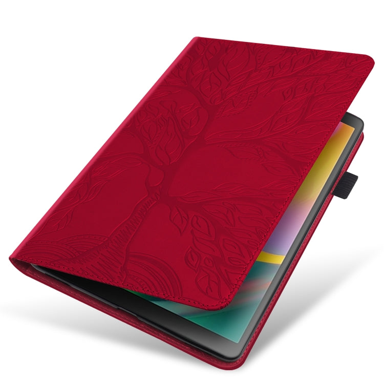 For OPPO Realme Pad X Life Tree Series Horizontal Flip Leather Tablet Case(Red) - Realme by PMC TechLife | Online Shopping South Africa | PMC TechLife | Buy Now Pay Later Mobicred