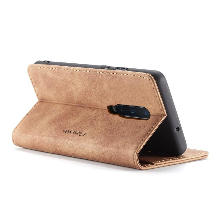 For OnePlus 8 CaseMe Multifunctional Horizontal Flip Leather Case, with Card Slot & Holder & Wallet(Brown) - OnePlus Cases by CaseMe | Online Shopping South Africa | PMC Jewellery | Buy Now Pay Later Mobicred