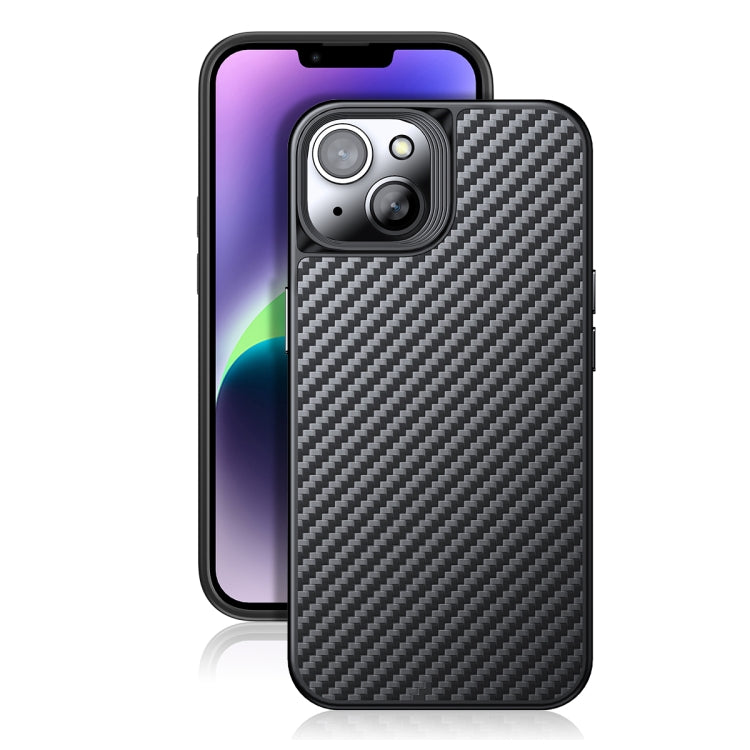 For iPhone 14 wlons Magsafe Carbon Fiber Kevlar TPU Phone Case(Black) - iPhone 14 Cases by wlons | Online Shopping South Africa | PMC Jewellery | Buy Now Pay Later Mobicred