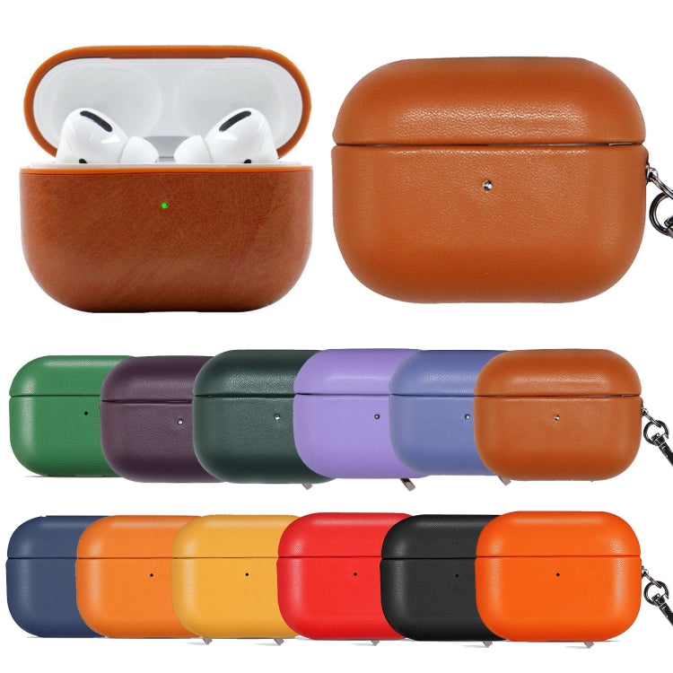 For Apple AirPods Pro PU Leather Wireless Bluetooth Earphone Protective Case(Red) - For AirPods Pro by PMC Jewellery | Online Shopping South Africa | PMC Jewellery | Buy Now Pay Later Mobicred
