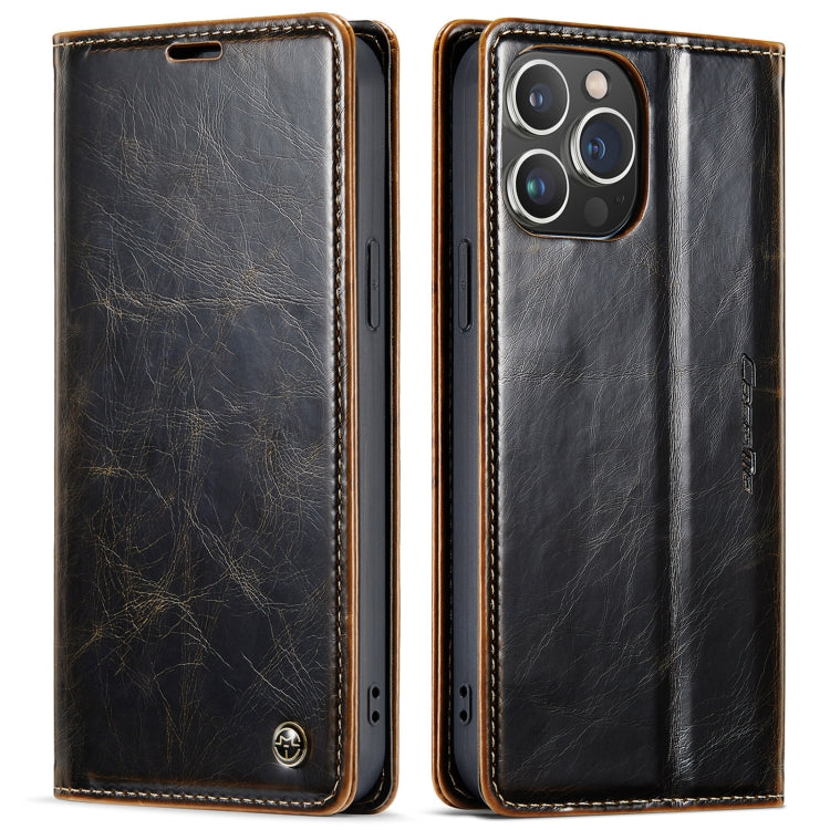 For iPhone 13 Pro Max CaseMe 003 Crazy Horse Texture Leather Phone Case(Coffee) - iPhone 13 Pro Cases by CaseMe | Online Shopping South Africa | PMC Jewellery | Buy Now Pay Later Mobicred