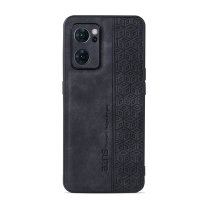 For OPPO Reno7 5G AZNS 3D Embossed Skin Feel Phone Case(Black) - OPPO Cases by AZNS | Online Shopping South Africa | PMC Jewellery | Buy Now Pay Later Mobicred