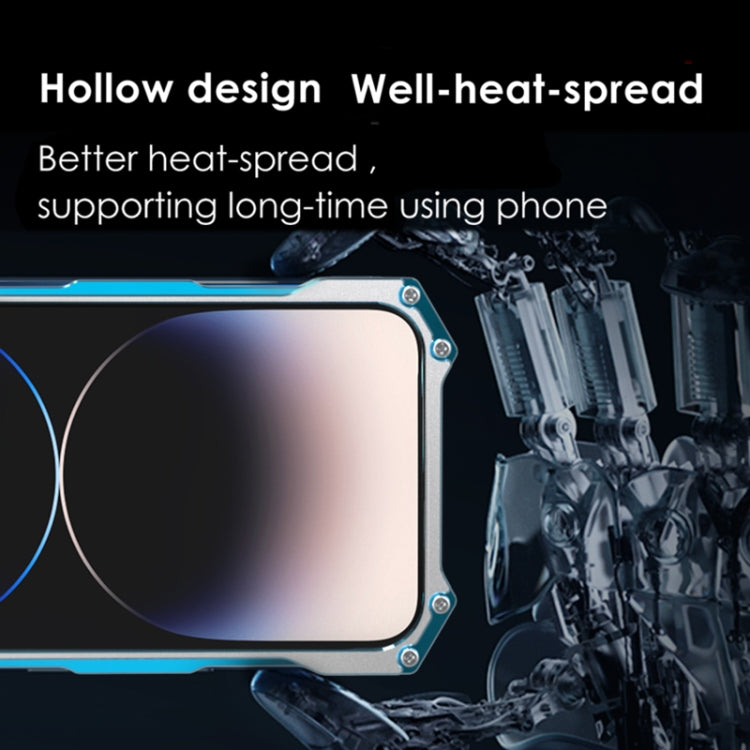 For iPhone 14 Pro R-JUST RJ17 Shockproof Armor Metal Phone Case(Blue) - iPhone 14 Pro Cases by R-JUST | Online Shopping South Africa | PMC TechLife | Buy Now Pay Later Mobicred