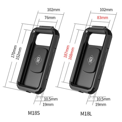 M18S-QD Motorcycle / Bicycle Waterproof Quick Release Mobile Phone Holder - Holder by PMC Jewellery | Online Shopping South Africa | PMC Jewellery | Buy Now Pay Later Mobicred