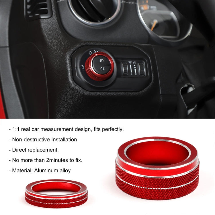 For Jeep Wrangler 2018-2021 4 in 1 Car Air Conditioner Switch Headlight Button Knob Cover Trim(Blue) - Decoration Rings by PMC Jewellery | Online Shopping South Africa | PMC Jewellery | Buy Now Pay Later Mobicred