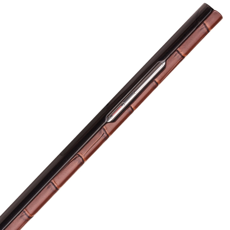 For Huawei P50 QIALINO Crocodile Pattern Side Window View Genuine Leather Phone Case(Brown) - free shipping - PMC TechLife - Order now!