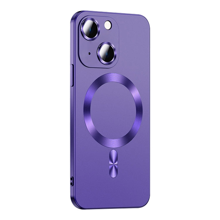 For iPhone 13 Liquid Lens Protector Magsafe Phone Case(Dark Purple) - iPhone 13 Cases by PMC Jewellery | Online Shopping South Africa | PMC Jewellery