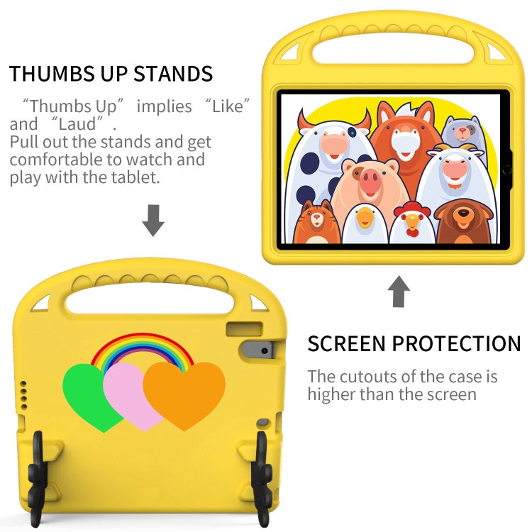 For Lenovo Tab M10 HD TB-X505F/N 10.1 inch Love Small Palm Holder EVA Tablet Case(Yellow) - Lenovo by PMC TechLife | Online Shopping South Africa | PMC TechLife | Buy Now Pay Later Mobicred