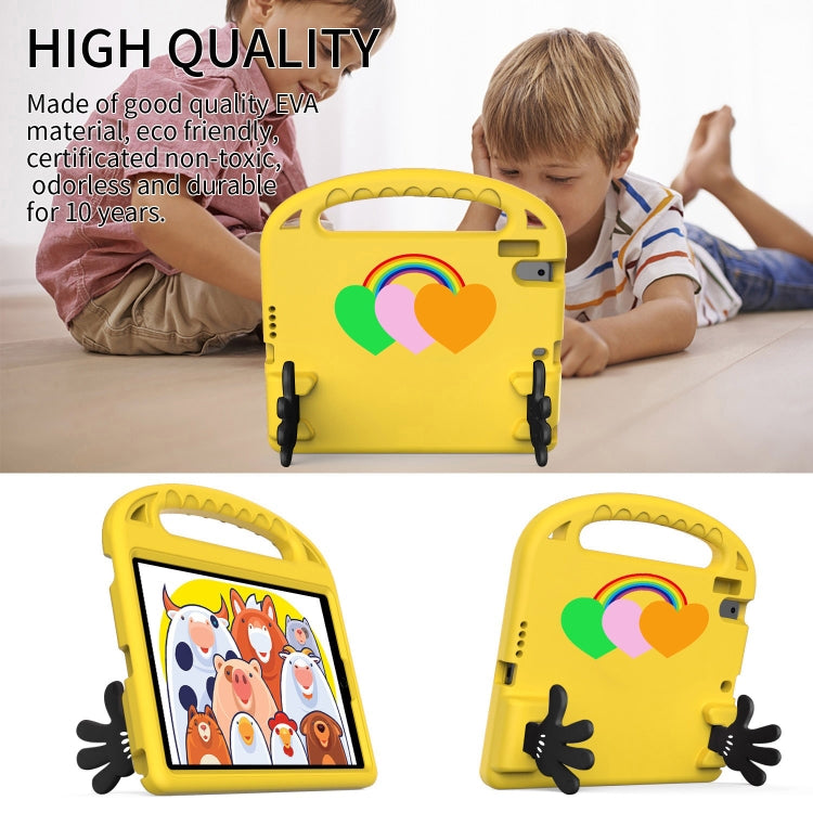 For Lenovo Tab M10 FHD TB-X605FC 10.1 Love Small Palm Holder EVA Tablet Case(Yellow) - Lenovo by PMC TechLife | Online Shopping South Africa | PMC TechLife | Buy Now Pay Later Mobicred