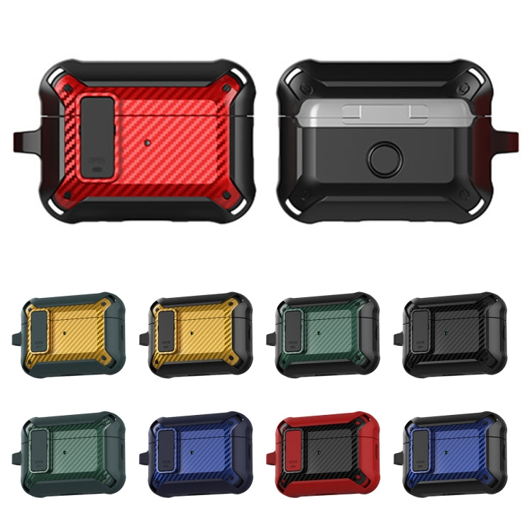 For AirPods Pro 2 Bumblebee Carbon Fiber Earphone Protective Case(Black Red) - free shipping - PMC Jewellery - Order now!