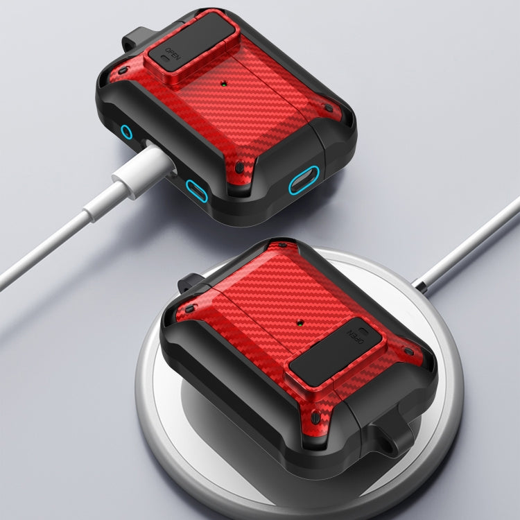 For AirPods Pro 2 Bumblebee Carbon Fiber Earphone Protective Case(Black) - For AirPods Pro 2 by PMC Jewellery | Online Shopping South Africa | PMC Jewellery | Buy Now Pay Later Mobicred