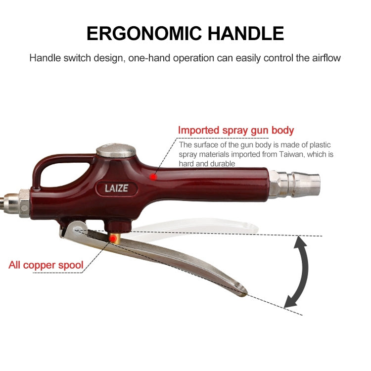 LAIZE Aluminum Alloy Cleaning Dust Removing Gun Strong Blow Dust Gun(Wine Red) - Car Washer & Accessories by PMC TechLife | Online Shopping South Africa | PMC TechLife | Buy Now Pay Later Mobicred