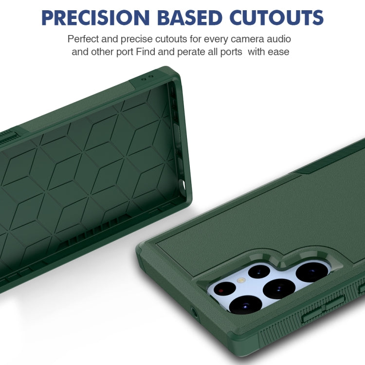 For Samsung Galaxy S22 Ultra 5G 2 in 1 PC + TPU Phone Case(Dark Green) - Galaxy S22 Ultra 5G Cases by PMC TechLife | Online Shopping South Africa | PMC TechLife