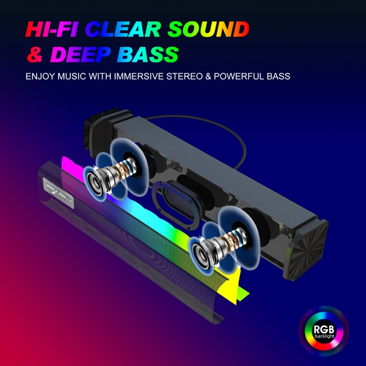 HXSJ Q9 RGB Luminous Computer Speaker Bar -  by HXSJ | Online Shopping South Africa | PMC Jewellery | Buy Now Pay Later Mobicred