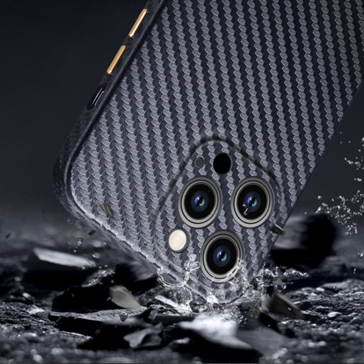For iPhone 14 Pro Max R-JUST Carbon Fiber Texture Kevlar Phone Case(Black) - iPhone 14 Pro Max Cases by R-JUST | Online Shopping South Africa | PMC Jewellery
