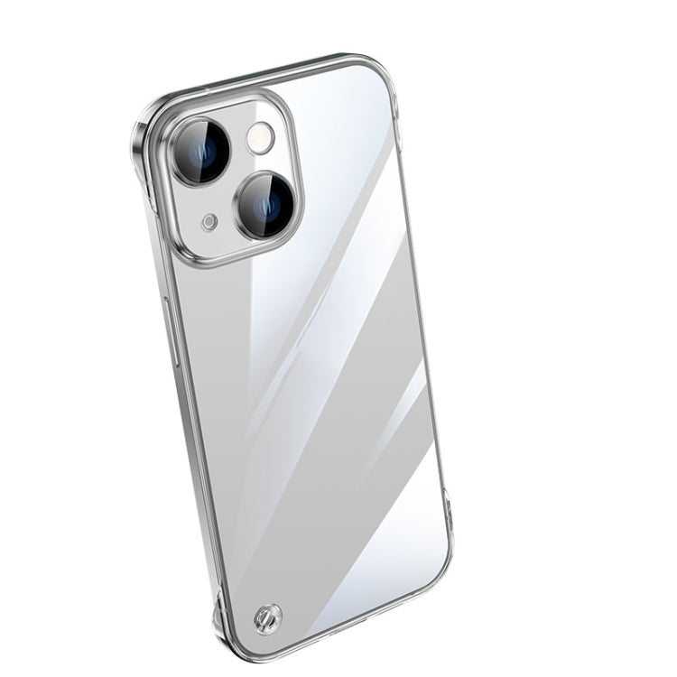 For iPhone 14 Plus Electroplating Frameless Clear PC Phone Case(Silver) - iPhone 14 Plus Cases by PMC Jewellery | Online Shopping South Africa | PMC Jewellery | Buy Now Pay Later Mobicred