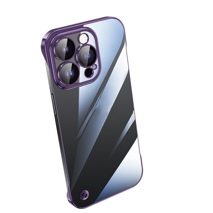 For iPhone 13 Pro Electroplating Frameless Clear PC Phone Case(Purple) - iPhone 13 Pro Cases by PMC Jewellery | Online Shopping South Africa | PMC Jewellery | Buy Now Pay Later Mobicred