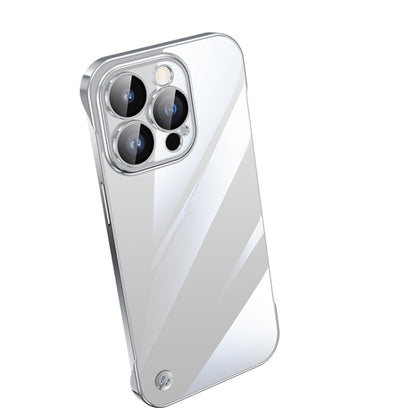 For iPhone 13 Pro Max Electroplating Frameless Clear PC Phone Case(Silver) - iPhone 13 Pro Max Cases by PMC Jewellery | Online Shopping South Africa | PMC Jewellery | Buy Now Pay Later Mobicred