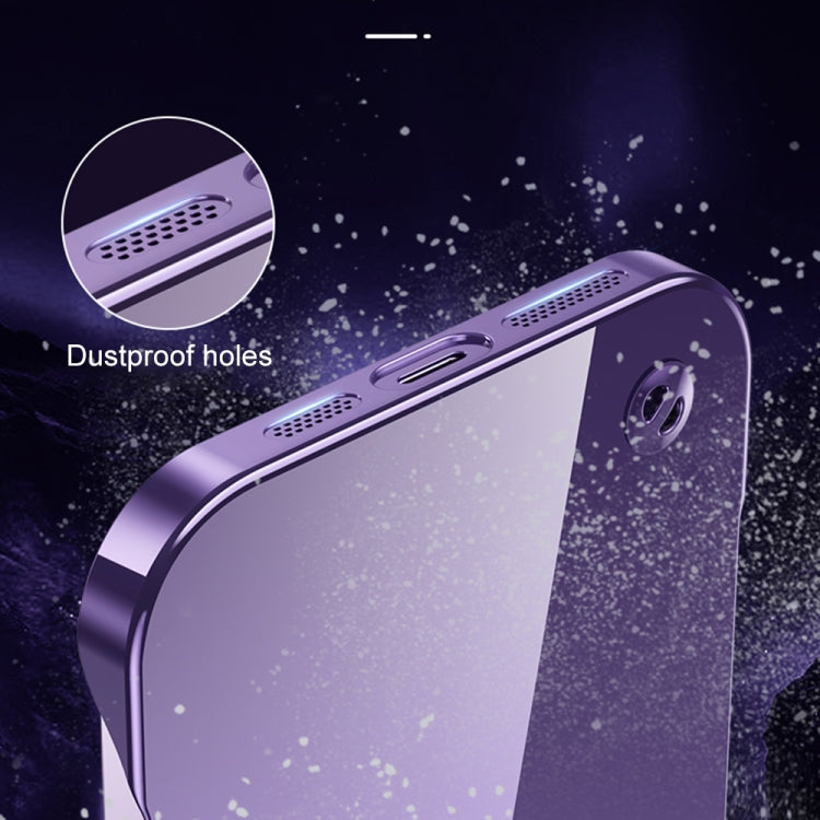 For iPhone 12 Pro Max Electroplating Frameless Clear PC Phone Case(Purple) - iPhone 12 Pro Max Cases by PMC Jewellery | Online Shopping South Africa | PMC Jewellery | Buy Now Pay Later Mobicred