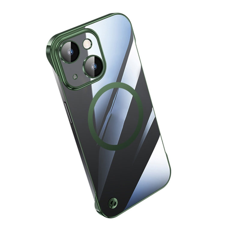 For iPhone 14 Electroplating Frameless Magsafe Magnetic PC Phone Case(Green) - iPhone 14 Cases by PMC Jewellery | Online Shopping South Africa | PMC Jewellery | Buy Now Pay Later Mobicred