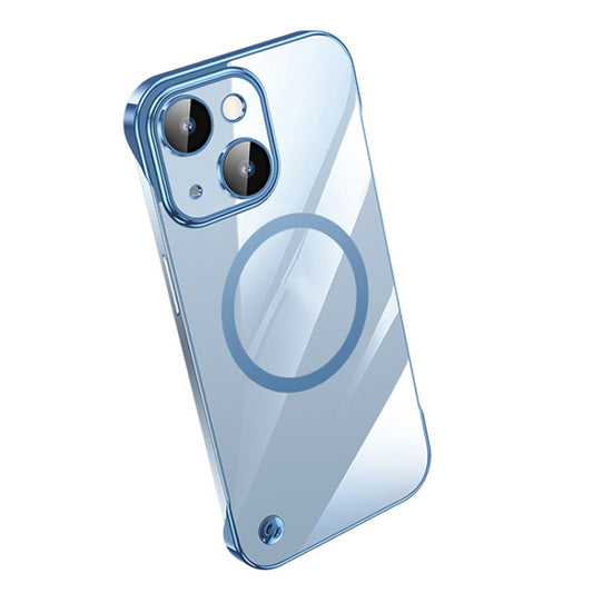 For iPhone 14 Plus Electroplating Frameless Magsafe Magnetic PC Phone Case(Sierra Blue) - iPhone 14 Plus Cases by PMC Jewellery | Online Shopping South Africa | PMC Jewellery | Buy Now Pay Later Mobicred