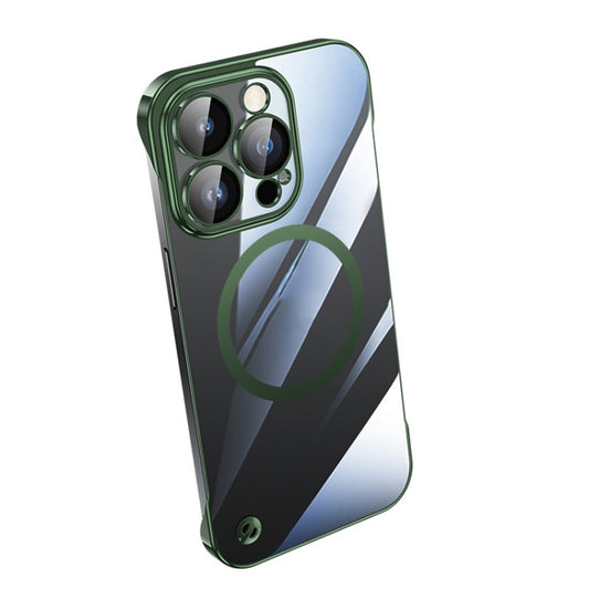 For iPhone 13 Pro Electroplating Frameless Magsafe Magnetic PC Phone Case(Green) - iPhone 13 Pro Cases by PMC Jewellery | Online Shopping South Africa | PMC Jewellery | Buy Now Pay Later Mobicred