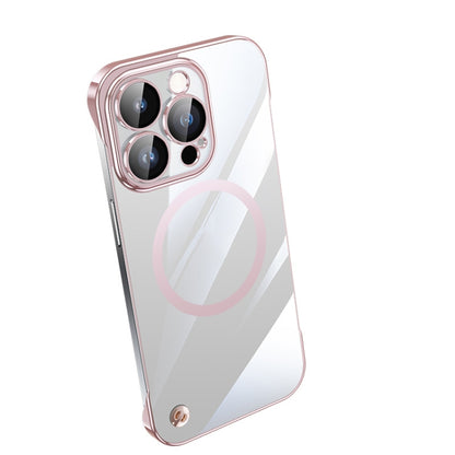 For iPhone 13 Pro Max Electroplating Frameless Magsafe Magnetic PC Phone Case(Pink) - iPhone 13 Pro Max Cases by PMC Jewellery | Online Shopping South Africa | PMC Jewellery | Buy Now Pay Later Mobicred