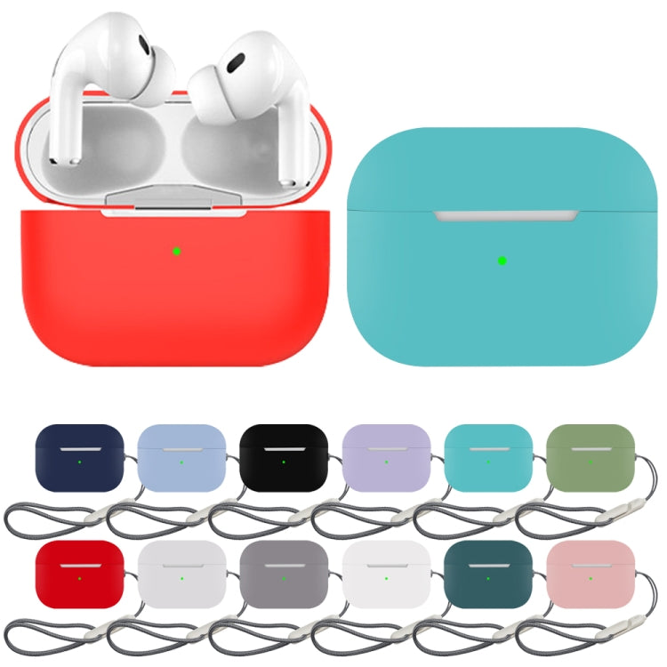 For AirPods Pro 2 Earphone Silicone Protective Case(Light Blue) - For AirPods Pro 2 by PMC Jewellery | Online Shopping South Africa | PMC Jewellery | Buy Now Pay Later Mobicred