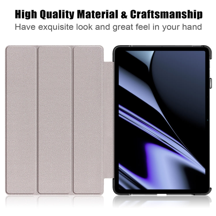 For OPPO Pad 11 inch 3-folding Magnetic Buckle Coloured Drawing Leather Tablet Case(Lazy Cat) - OPPO by PMC TechLife | Online Shopping South Africa | PMC TechLife | Buy Now Pay Later Mobicred