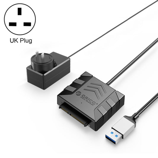 ORICO UTS1 USB 3.0 2.5-inch SATA HDD Adapter with 12V 2A Power Adapter, Cable Length:0.5m(UK Plug) - USB to IDE / SATA by ORICO | Online Shopping South Africa | PMC Jewellery | Buy Now Pay Later Mobicred