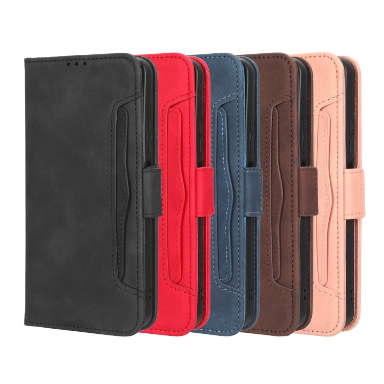 For Blackview OSCAL C80 Skin Feel Calf Texture Card Slots Leather Phone Case(Red) - More Brand by PMC TechLife | Online Shopping South Africa | PMC TechLife | Buy Now Pay Later Mobicred
