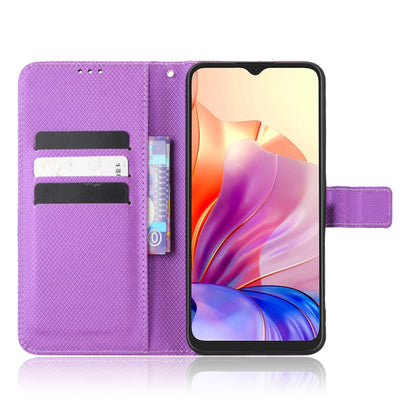 For Blackview OSCAL C80 Diamond Texture Leather Phone Case(Purple) - More Brand by PMC Jewellery | Online Shopping South Africa | PMC Jewellery | Buy Now Pay Later Mobicred