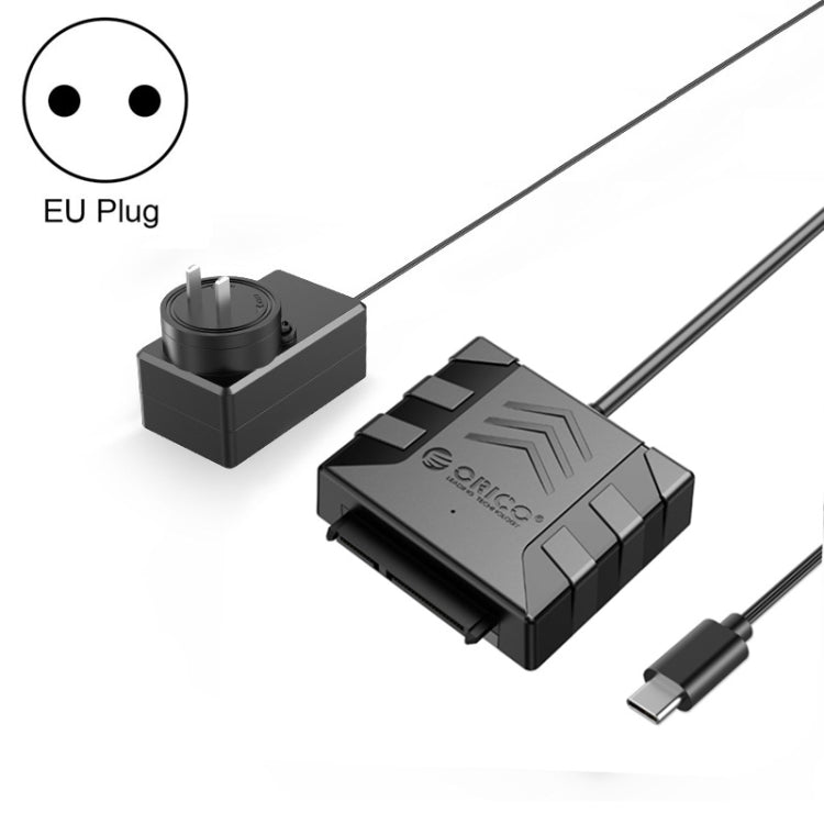 ORICO UTS1 Type-C / USB-C USB 3.0 2.5-inch SATA HDD Adapter with 12V 2A Power Adapter, Cable Length:1m(EU Plug) - free shipping - PMC Jewellery - Order now!