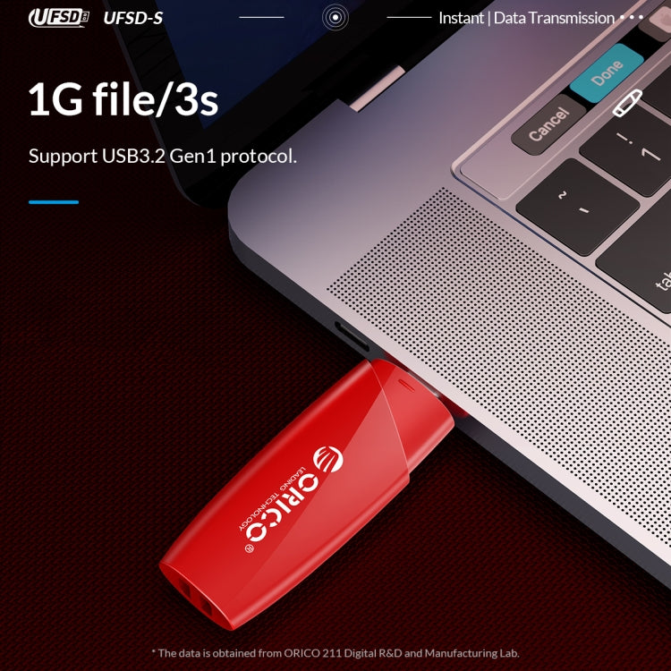 ORICO UFS Flash Drive, Read: 450MB/s, Write: 350MB/s, Memory:128GB, Port:USB-A(Black) - free shipping - PMC Jewellery - Order now!