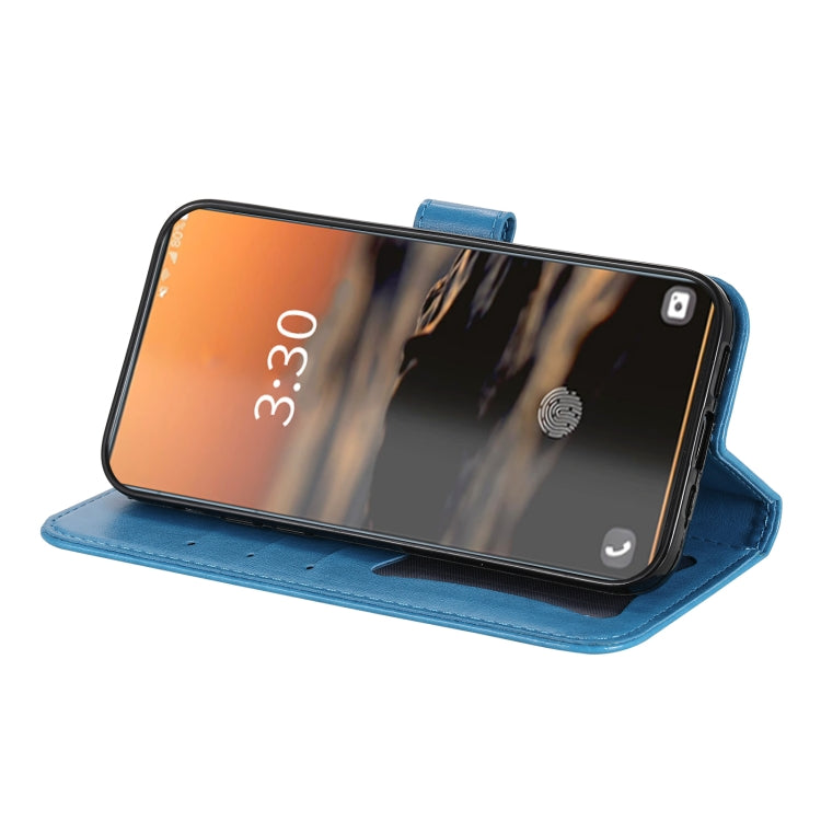 For Samsung Galaxy S23 Ultra 5G 7-petal Flowers Embossing Leather Phone Case(Blue) - Galaxy S23 Ultra 5G Cases by PMC TechLife | Online Shopping South Africa | PMC TechLife