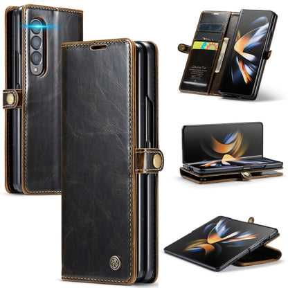 For Samsung Galaxy Z Fold4 CaseMe 003 Crazy Horse Texture Leather Phone Case(Coffee) - Galaxy Z Fold4 5G Cases by CaseMe | Online Shopping South Africa | PMC Jewellery | Buy Now Pay Later Mobicred